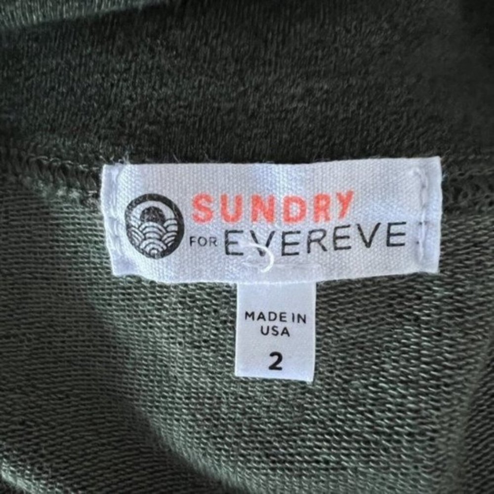 Sundry for Evereve Women's Skirt Size 2 M Drawstring Casual Dark Green - Picture 2 of 6